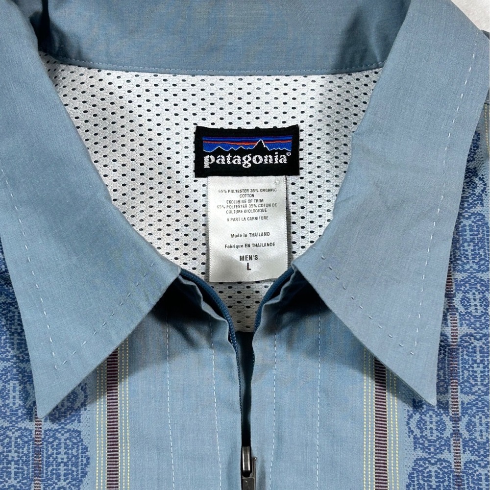 Patagonia Rhythm Sidebum Shirt Mens L 2005 Full Zip Stripe Vintage 20771